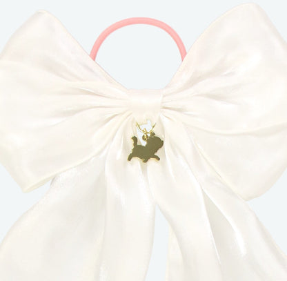 Japan Tokyo Disney Resort Marie Hair Rubber Big Ribbon White