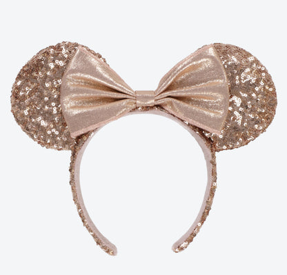Japan Tokyo Disney Resort Store Ears HeadBand Hat Sequin pink