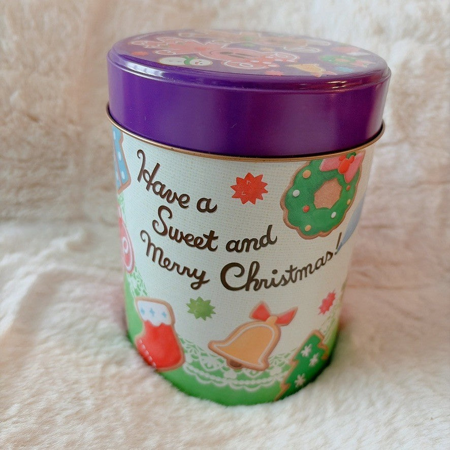 Japan Tokyo Disney Confectionery Tin Can Mickey & Minnie Christmas