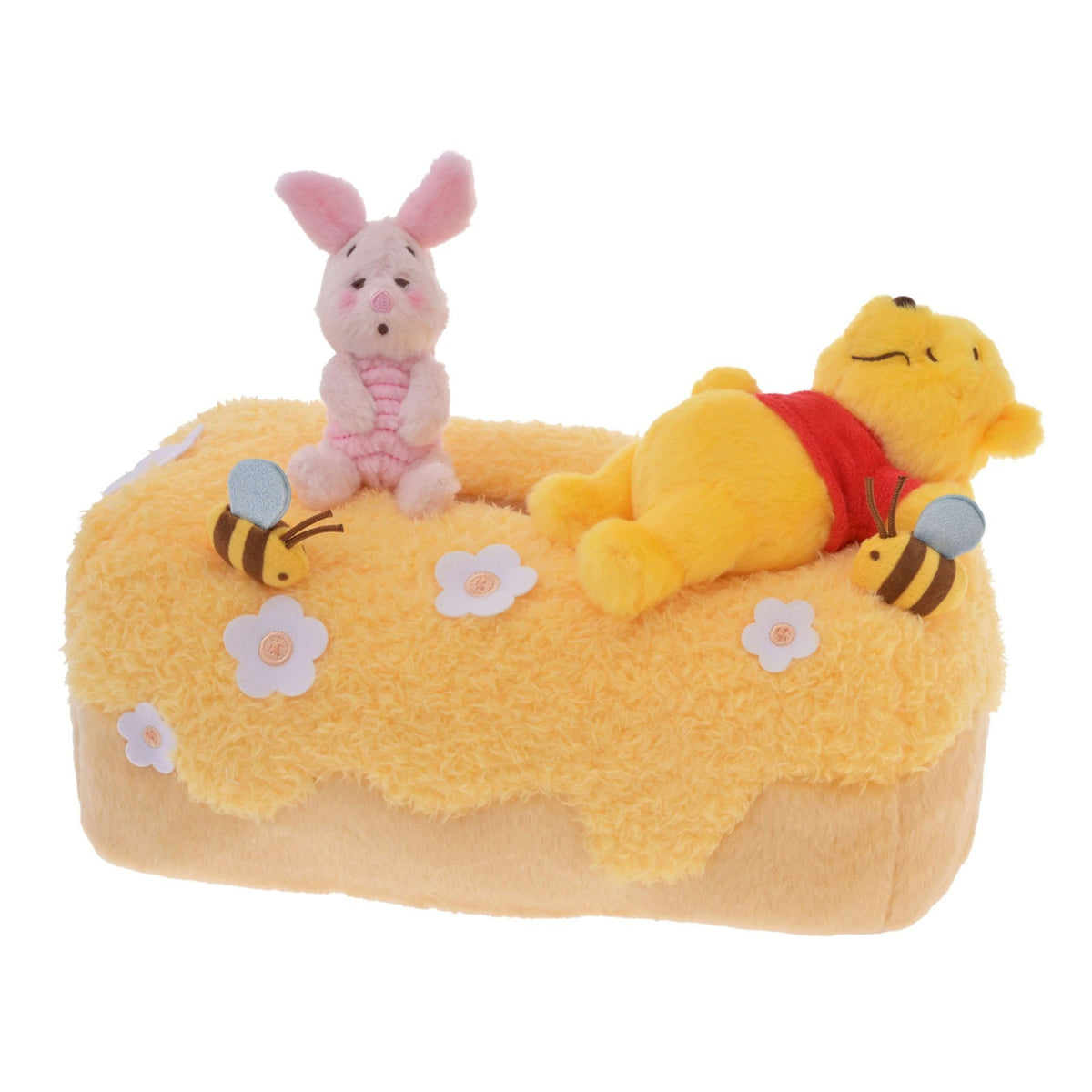 Japan Tokyo Disney Store Winnie the Pooh Piglet Tissue Box Cover Nap