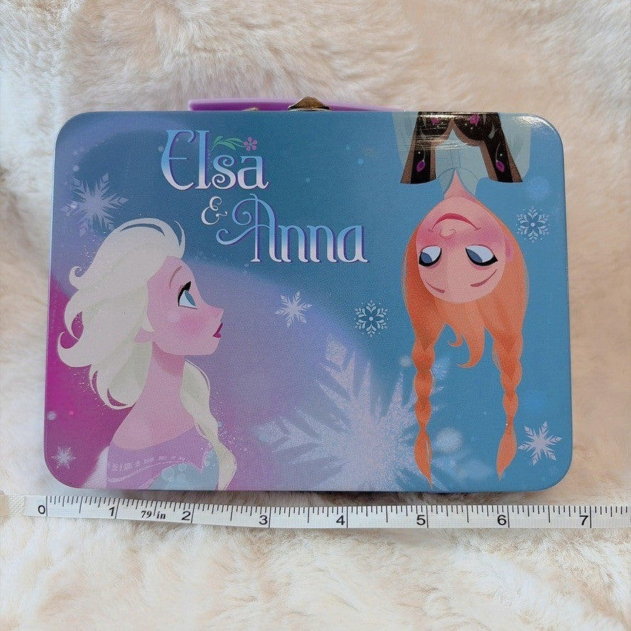 Japan Tokyo Disney Confectionery Tin Can Frozen Ana Elsa Bag