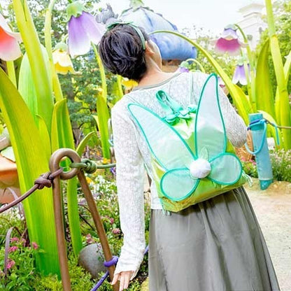 Japan Tokyo Disney Resort Tinker Bell Knapsack Feathers Fantasy Springs