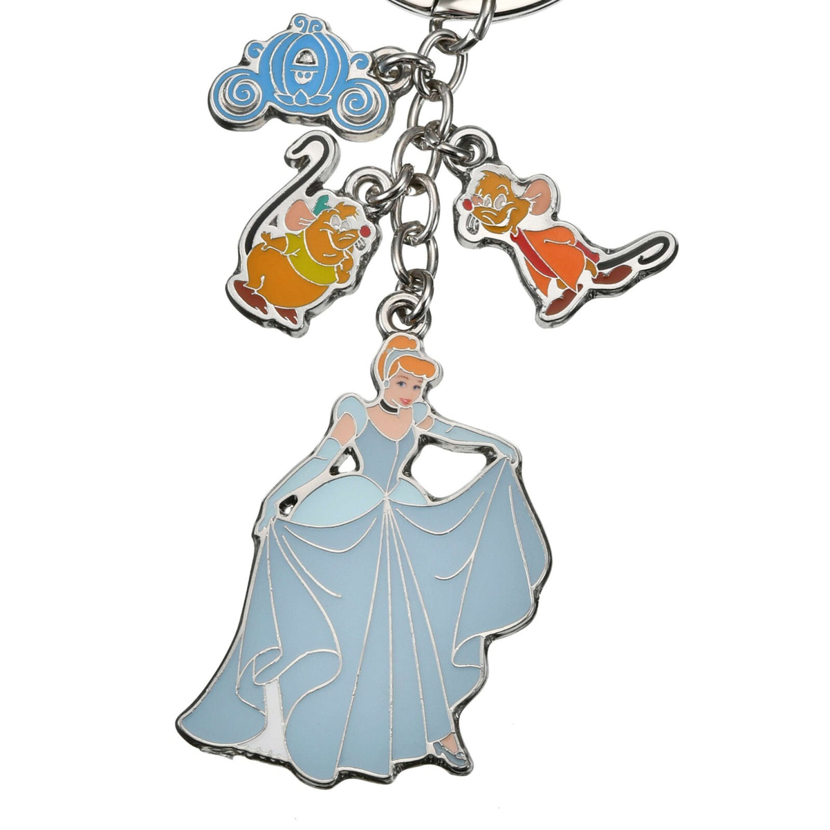 '+Japan Tokyo Disney Store Cinderella Jack & Gus Keychain Cinderella 75th