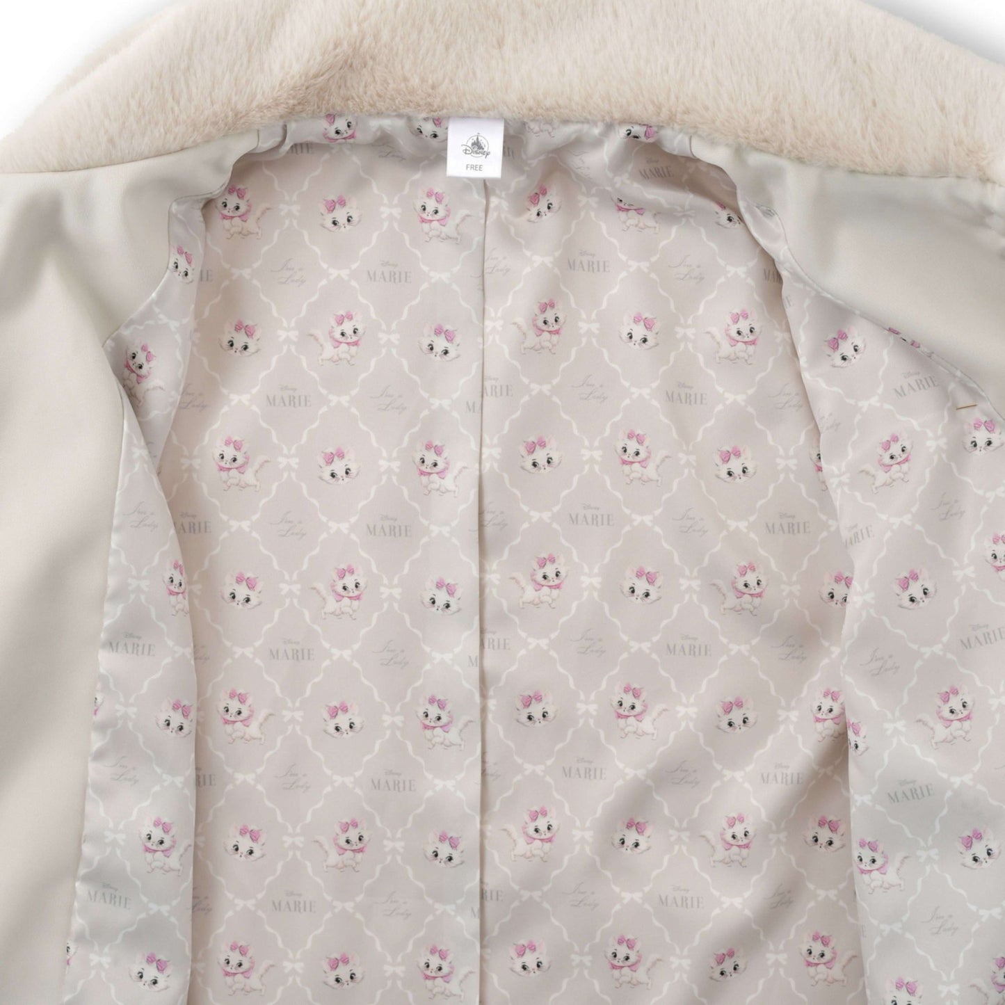 Japan Tokyo Disney Store Marie Blouson with Brooch Beige ARISTOCATS 55TH