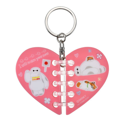 Japan Tokyo Disney Store Baymax Keychain Loose-leaf Style Keychain Fes