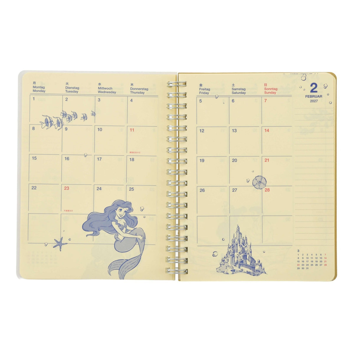 Japan Tokyo Disney Store Little Mermaid Ariel Delfonics Rollbahn Diary L 2027