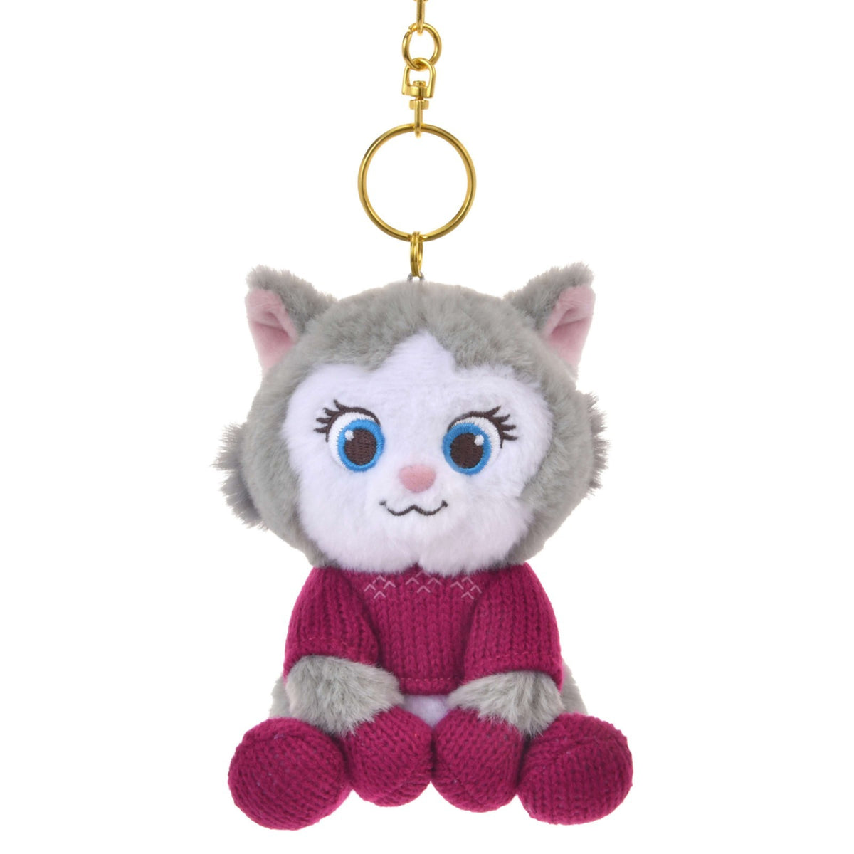 Japan Tokyo Disney Store Olaf the Kitten Plush Keychain Bordeaux Frozen Dare Pe