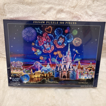Japan Tokyo Disney Resort Jigsaw Puzzle Magic Shop Mickey Minnie Fireworks Flash