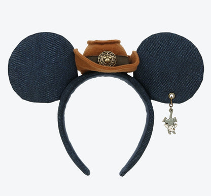 Japan Tokyo Disney  Resort Mickey Western Ears Headband Cap 2025 Denim