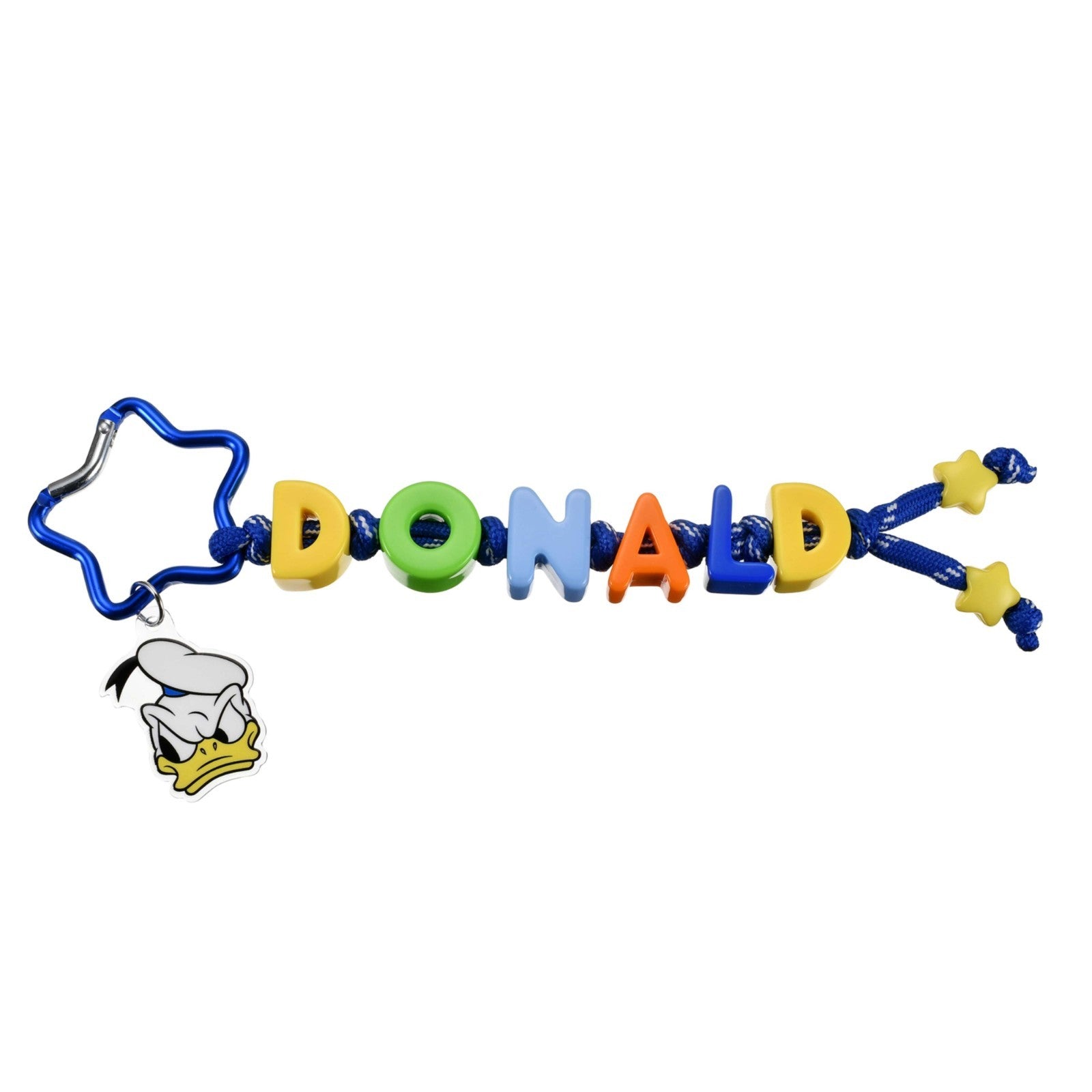 Japan Tokyo Disney Store Donald Duck Keychain with Name Beads Fes