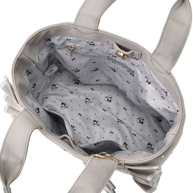 Japan Tokyo Disney Store Minnie JILL JILLSTUART Tote Bag Bag Charm Jeweled Frill