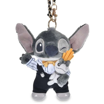 Japan Tokyo Disney Store Stitch & Scrump Plush Toy Keychain KURONOHI BLACK STYLE