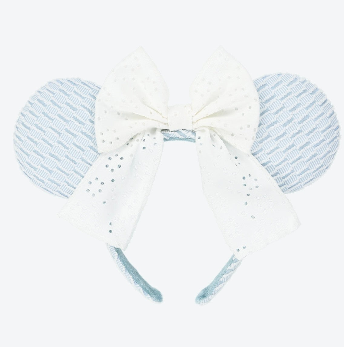 Japan Tokyo Disney Resort Ears HeadBand Hat Blue  Minnie Mouse lace