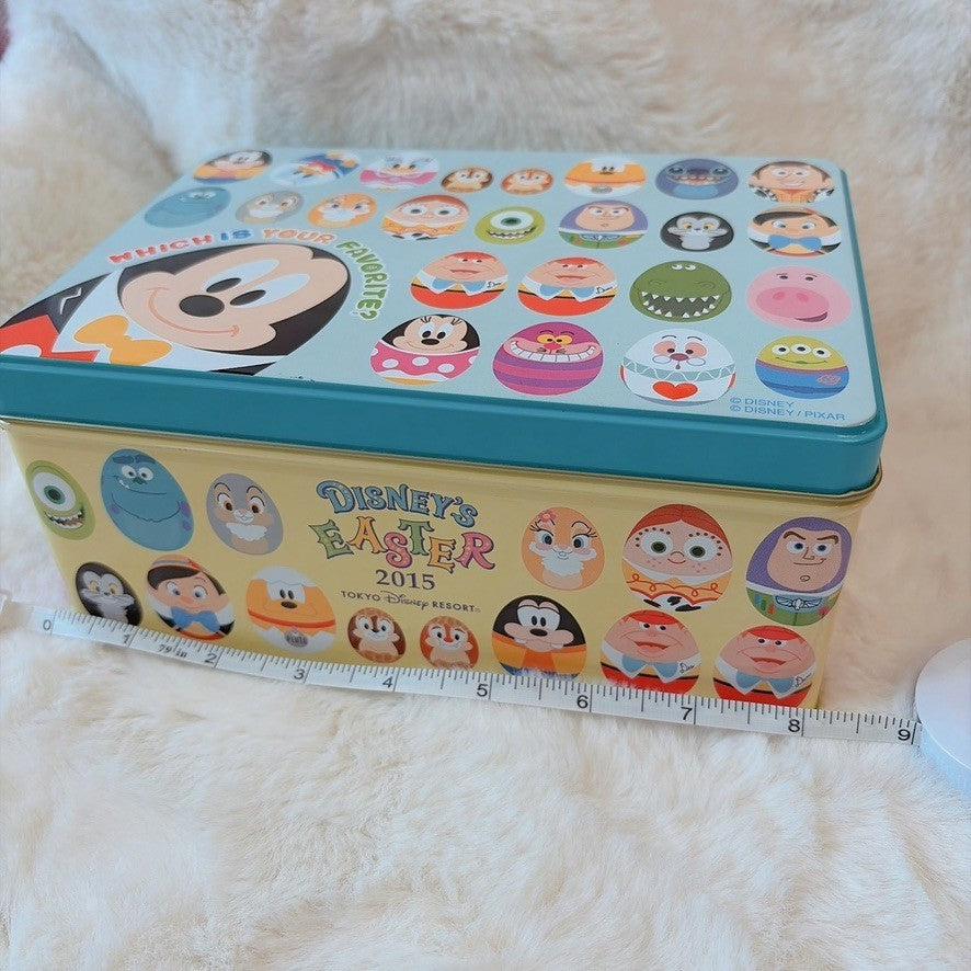 Japan Tokyo Disney Confectionery tin Can Mickey & Minnie Easter
