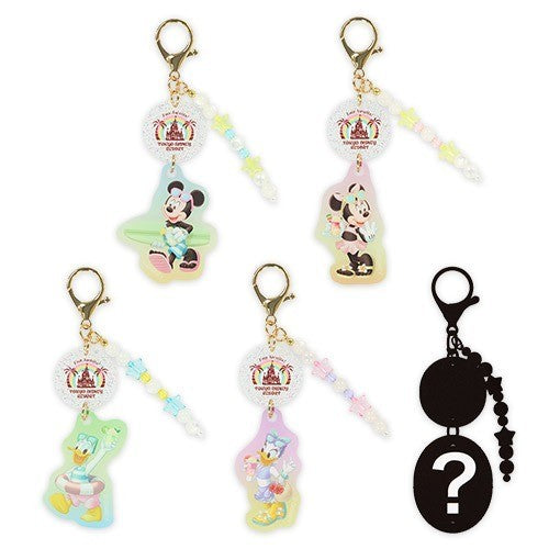 Japan Tokyo Disney Resort Mickey and Minnie Keychain Set Hello Summer