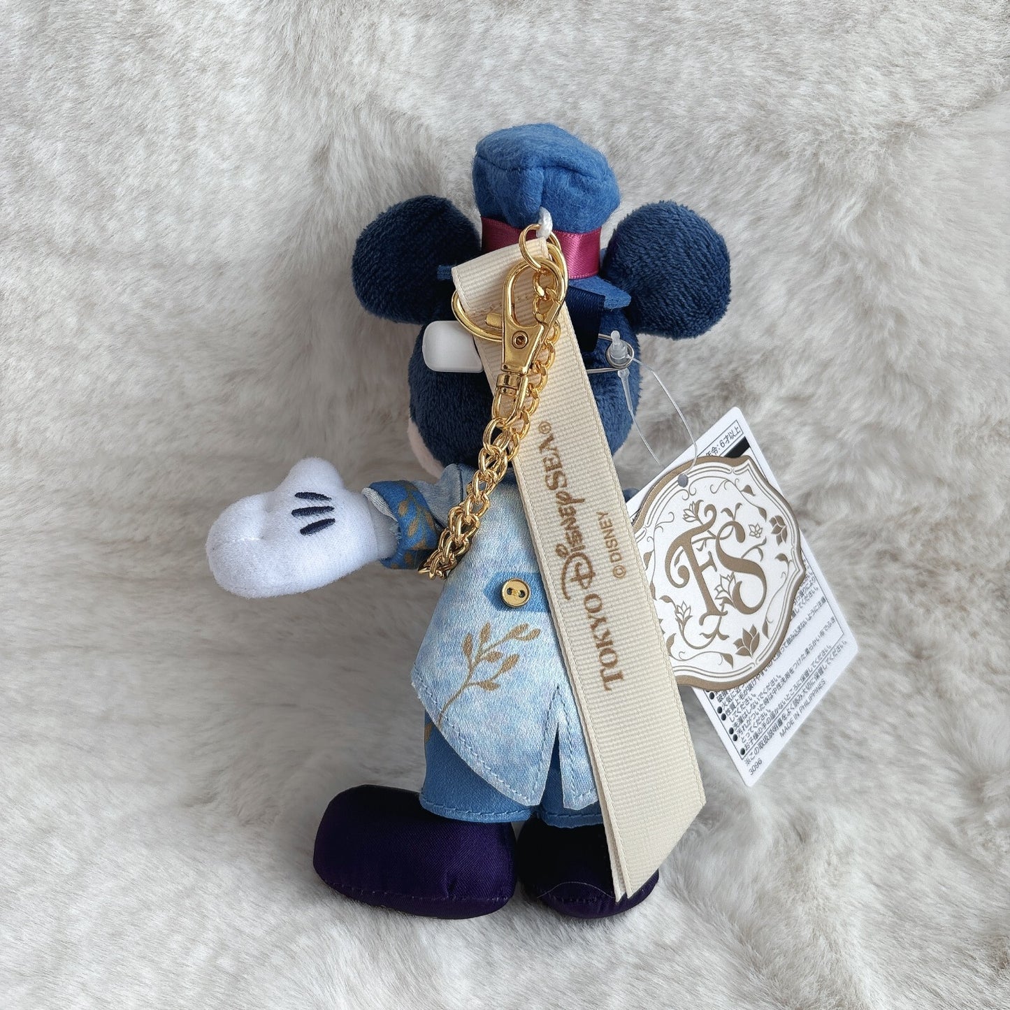 Japan Tokyo Disney Resort Mickey Mouse Plush Toy Badge Fantasy Springs