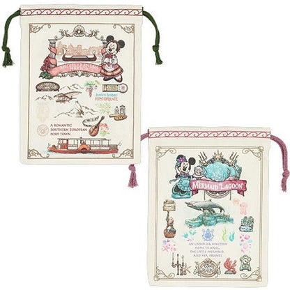 Japan Tokyo Disney Resort Minnie Mouse Drawstring Bag Set Sea 25th