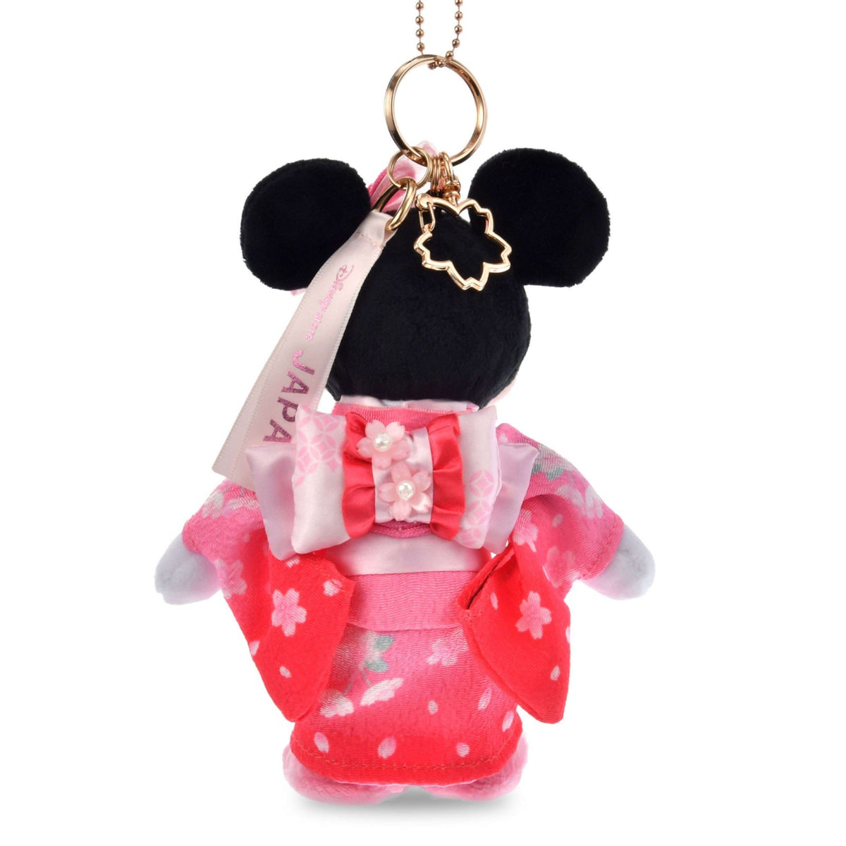 '+Japan Tokyo Disney Store Minnie Mouse Plush Toy Keychain Kimono Sakura