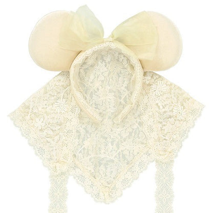 Japan Tokyo Disney Resort Minnie Headband Scarf-style Lace White Halloween 2026