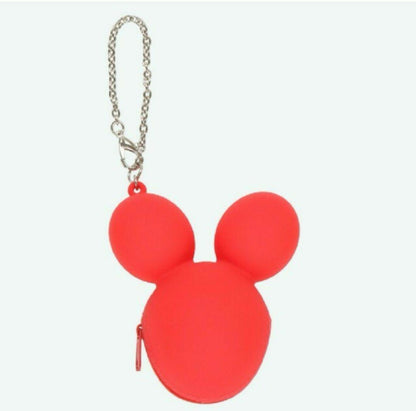 Japan Tokyo Disney Resort Mickey balloon Bag Charm Keychain pouch Red