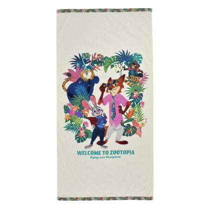 Japan Tokyo Disney Store Zootopia 2 Bath Towel TROPICAL ZOOTOPIA