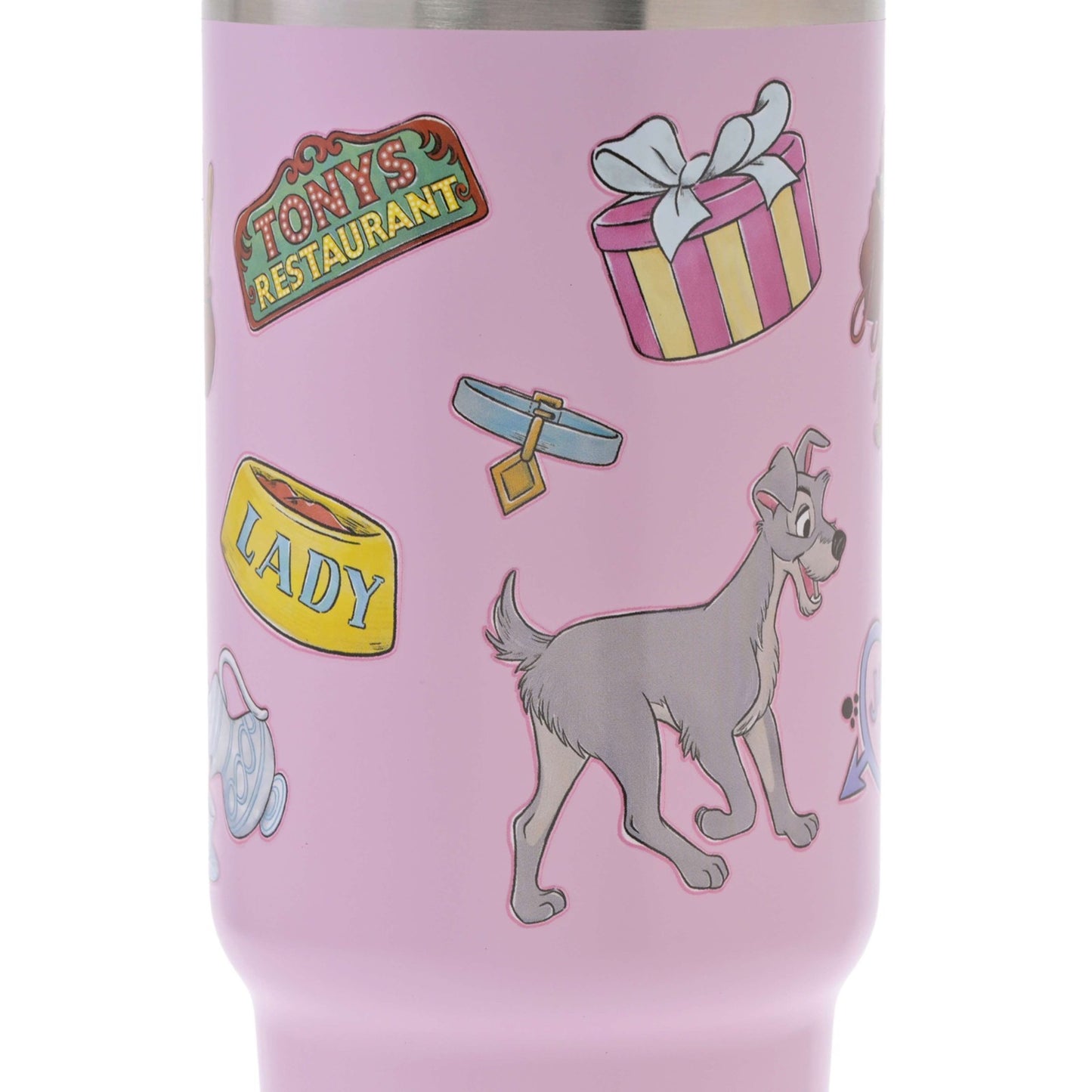 Japan Tokyo Disney Store Lady Tramp Stainless Steel Tumbler Holiday Drinkware