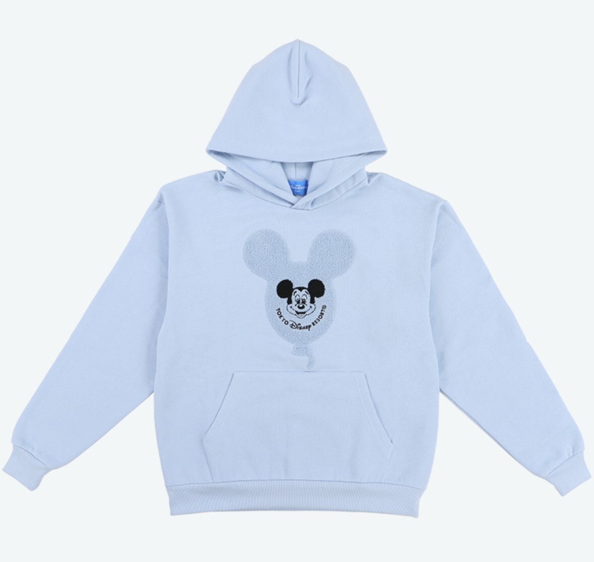 Japan Tokyo Disney Resort Mickey balloon Hoodie Long Sleeve Lined Blue L size