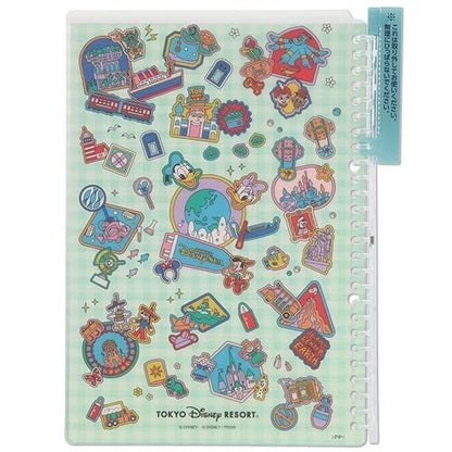 Japan Tokyo Disney Resort Mickey Mouse Clear Folder & Stickers Park Motif Memori