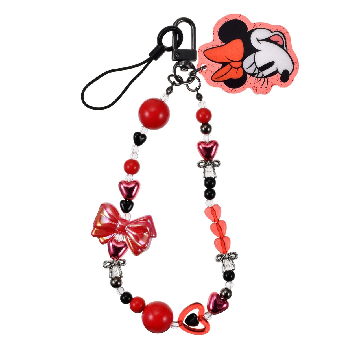 Japan Tokyo Disney Store Minnie Mouse Strap Bead Die-Cut Charm Hands-Free Goods