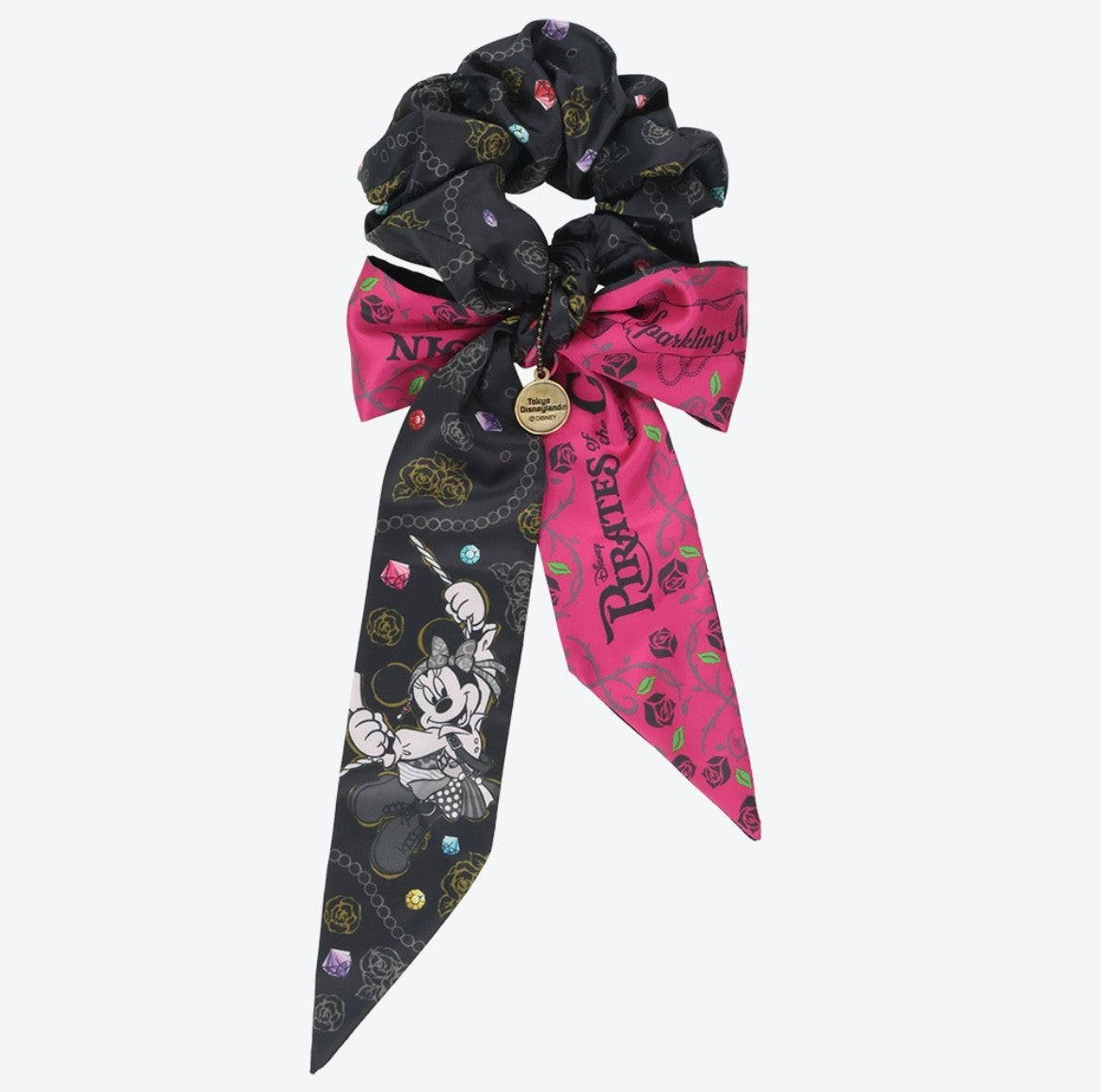 Japan Tokyo Disney Resort Pirates of the Caribbean Minnie Scrunchie With Ribbon