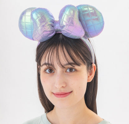 Japan Tokyo Disney Resort Ears HeadBand Hat Cap Aurora Shine Ribbon Minnie