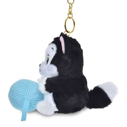 Japan Tokyo Disney Store Figaro Plush Toy Keychain Ball of Yarn MOVE Pinocchio