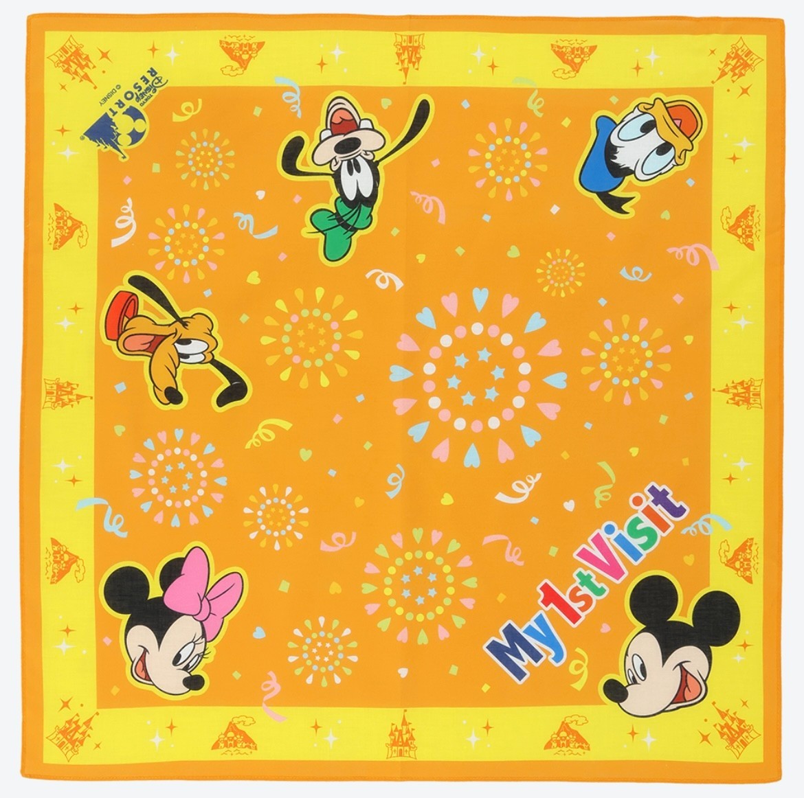 Japan Tokyo Disney Resort Mickey Mouse and Friends Bandana Handkerchief 2025