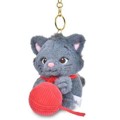 '+Japan Tokyo Disney Store Berlioz Plush Toy Keychain Ball of Yarn MOVE Marie