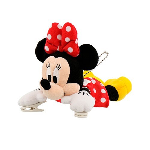 Japan Tokyo Disney Resort Minnie Mouse Sticky Plush Shoulder clip Keychain