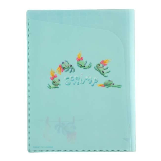 Japan Tokyo Disney Store Clear File Folder 2 Pockets Scrump Collection Stitch