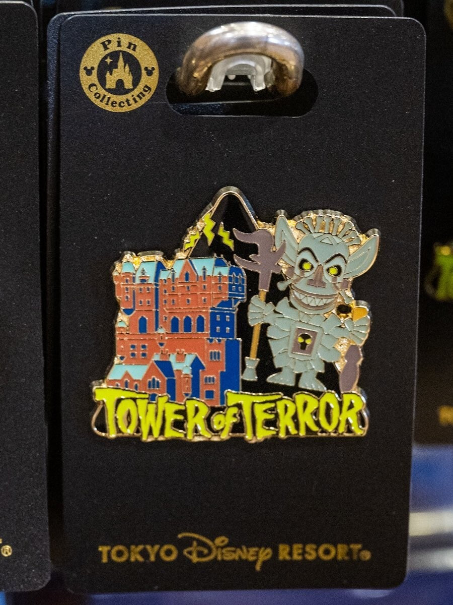 Japan Tokyo Disney Resort Pin badge Raging Spirits Tower of Terror Shiriki Utund