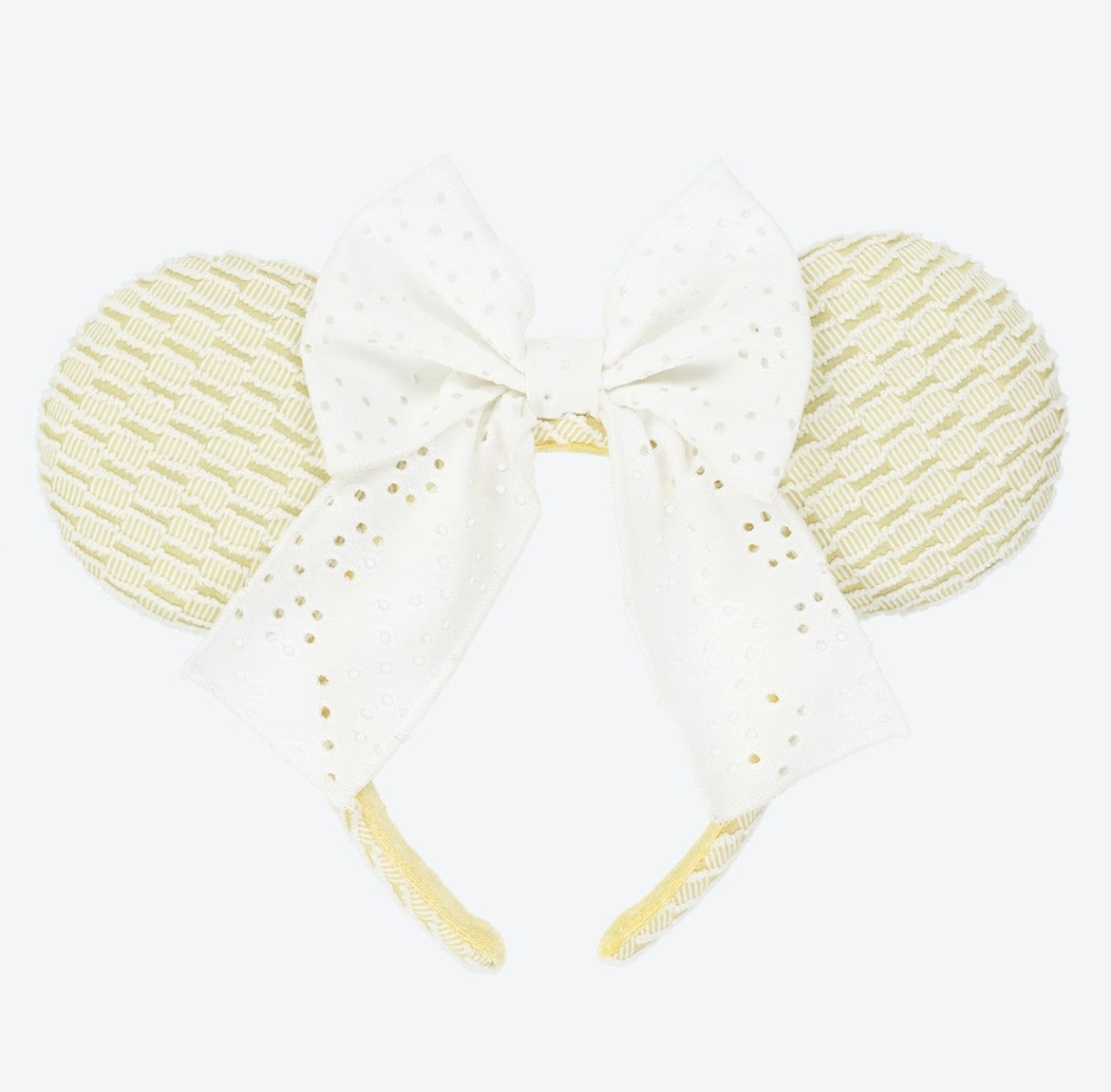PJapan Tokyo Disney Resort Ears HeadBand Hat  Minnie Mouse White lace