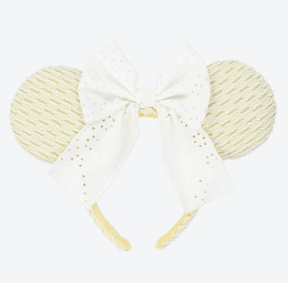 PJapan Tokyo Disney Resort Ears HeadBand Hat  Minnie Mouse White lace