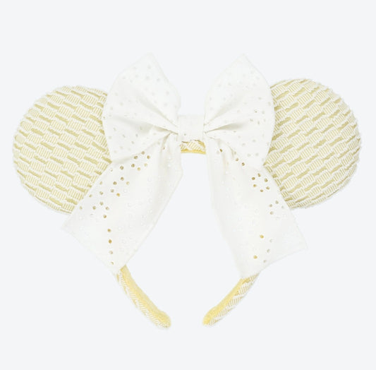 PJapan Tokyo Disney Resort Ears HeadBand Hat  Minnie Mouse White lace