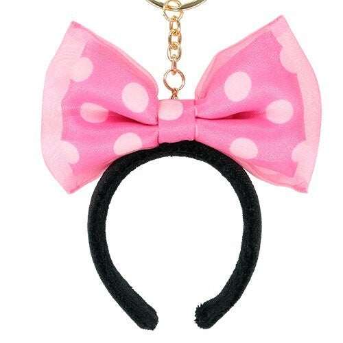 Japan Tokyo Disney Resort Ears Keychain Pink Ribbon Minnie Day 2025