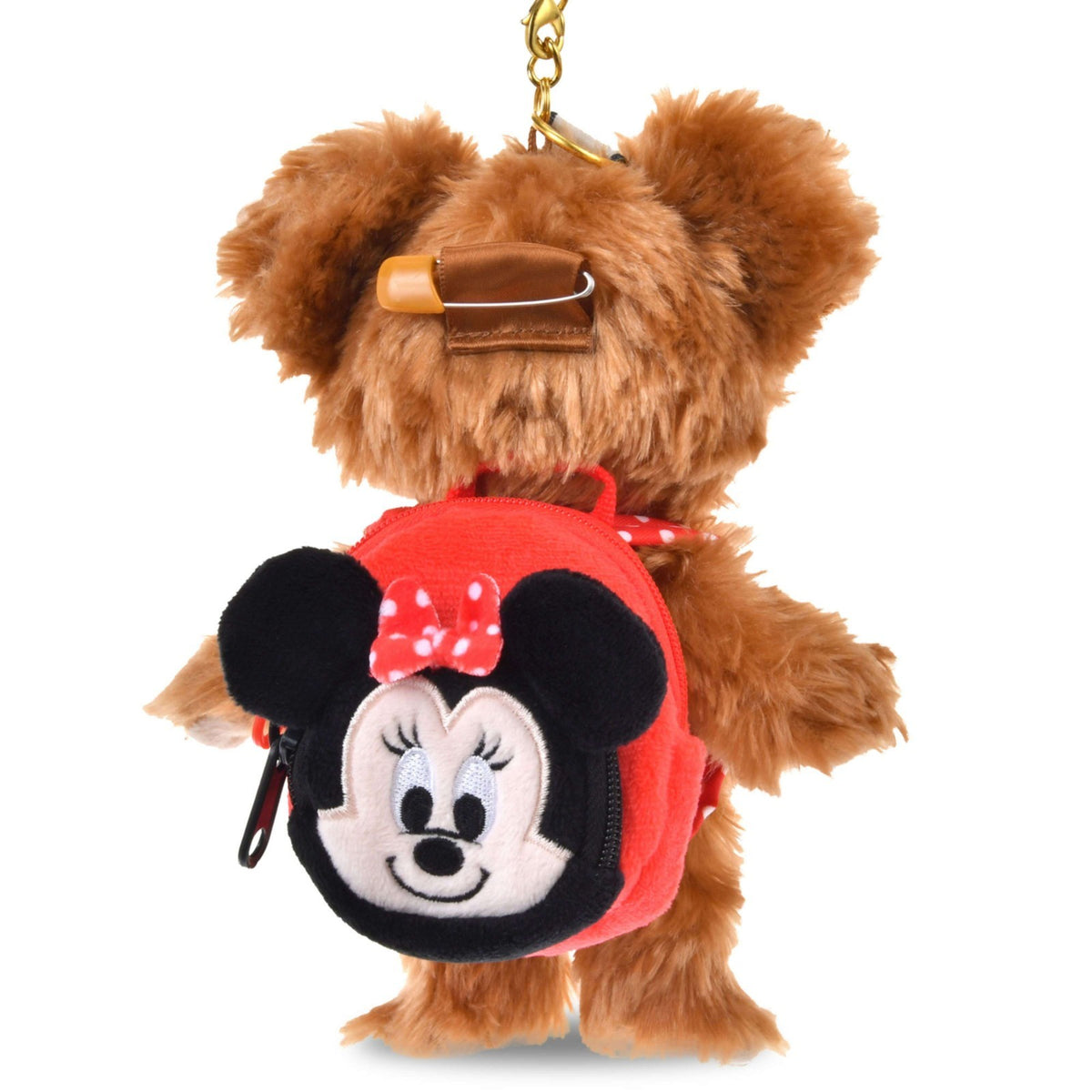 Japan Tokyo Disney Store For UniBEARsity Plush Keychain Backpack Minnie Mouse
