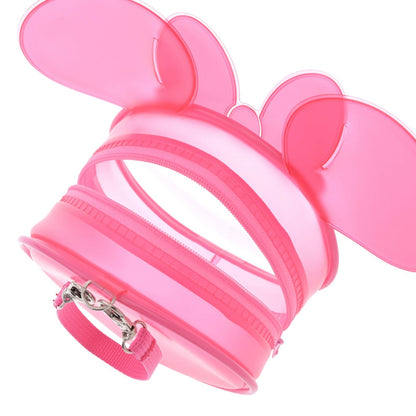 Japan Tokyo Disney Store Minnie Pouch Strap 2-Way Clear Window Heart-Pounding