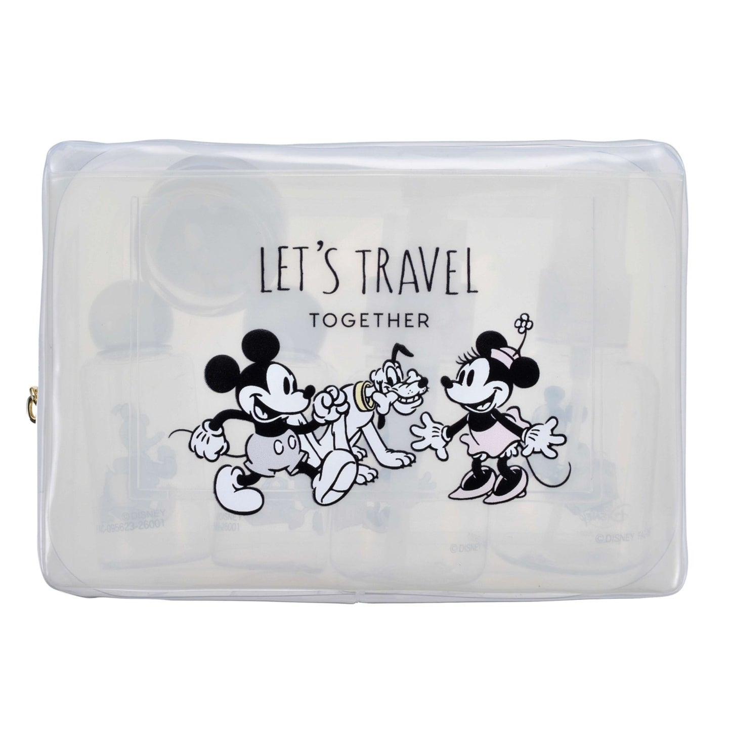 Japan Tokyo Disney Store Mickey Bottle Case Set with Pouch Magical Travel