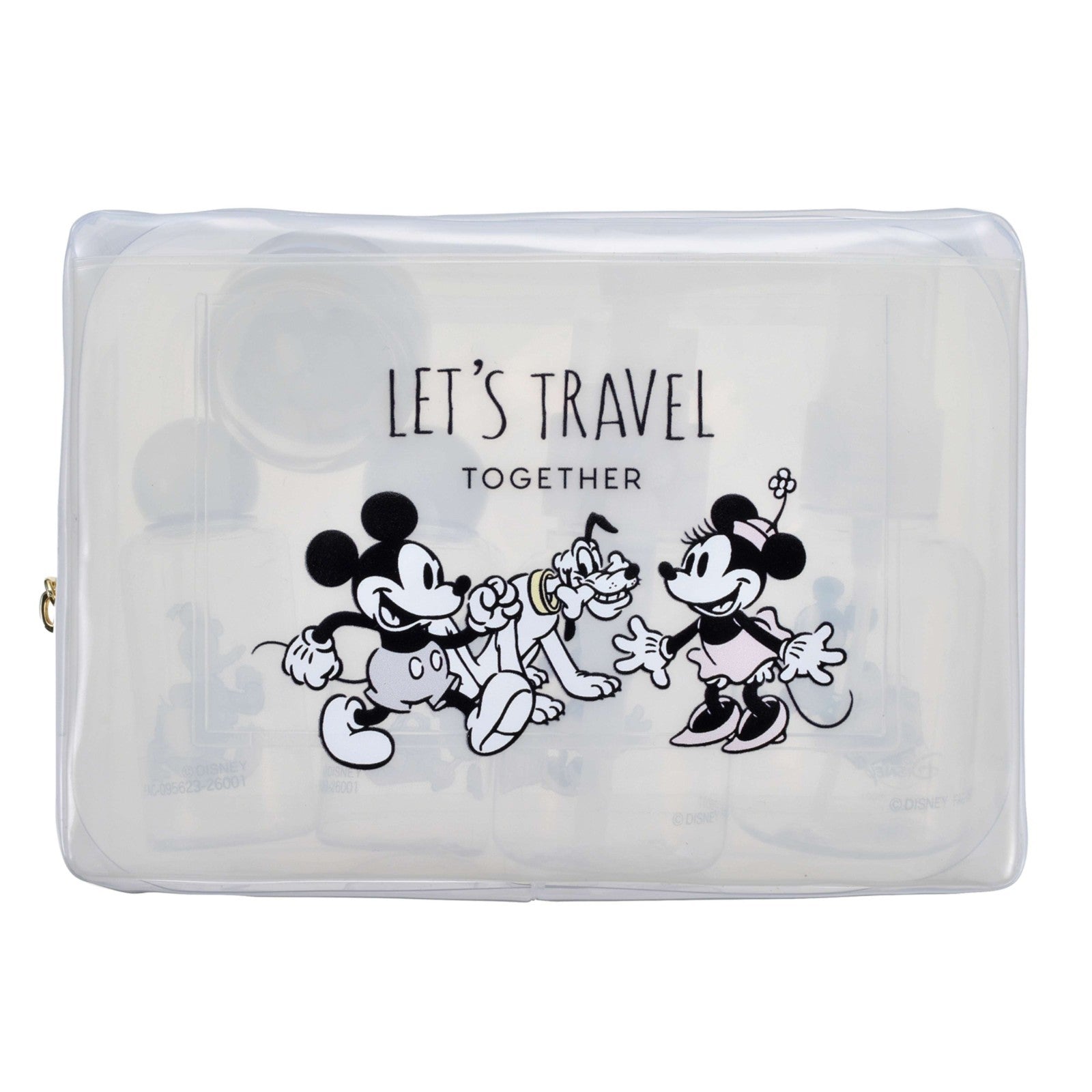 Japan Tokyo Disney Store Mickey Bottle Case Set with Pouch Magical Travel