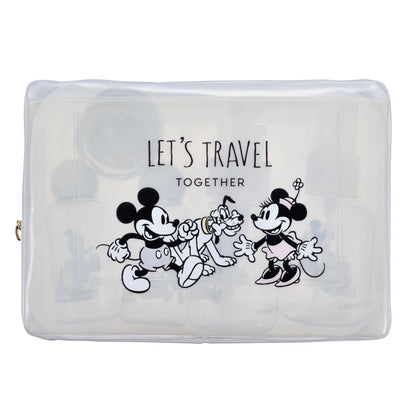 Japan Tokyo Disney Store Mickey Bottle Case Set with Pouch Magical Travel
