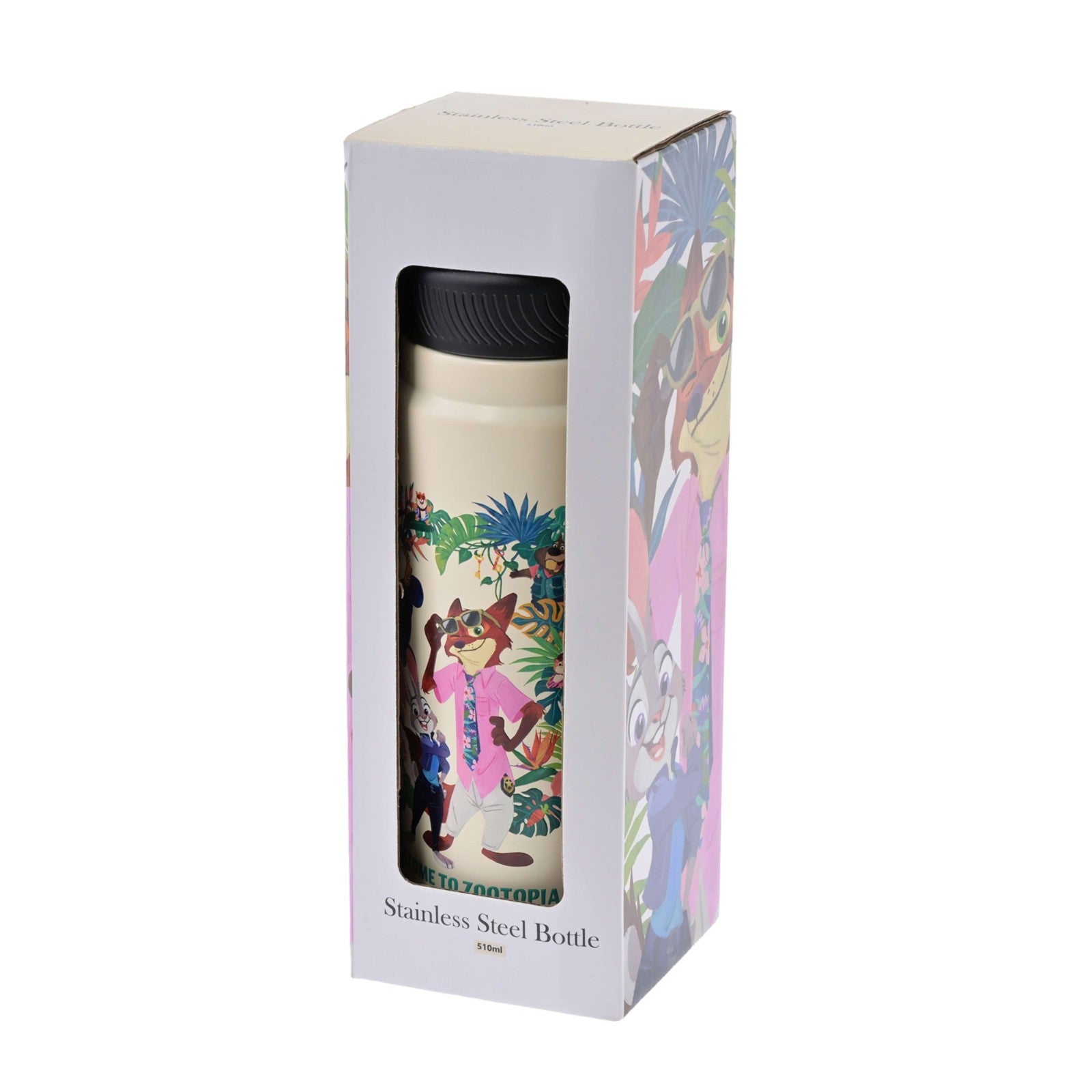 Japan Tokyo Disney Store Zootopia 2 Stainless Steel Bottle TROPICAL ZOOTOPIA