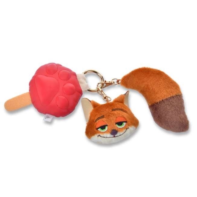 '+Japan Tokyo Disney Store Nick Wilde Plush Toy Keychain Paw & Tail Zootopia