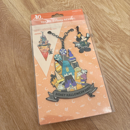Japan Tokyo Disney Resort Cinderella Castle Mickey Bag Keychain Halloween Party