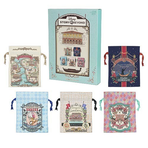 Japan Tokyo Disney Resort Palazzo Canal Drawstring Pouch Set Motif